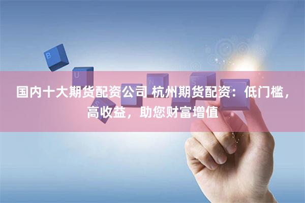 国内十大期货配资公司 杭州期货配资:低门槛,高收益,助您财富增值